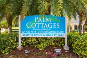 Palm Cottages assisted living and memory care sign