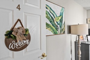 Entrance into Palm Cottages room