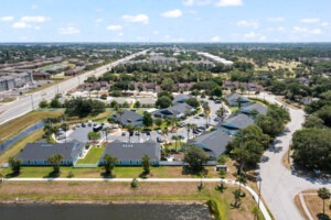 Palm Cottages exterior aerial view