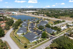 Palm Cottages exterior aerial view