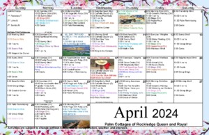 April 2024 activities calendar