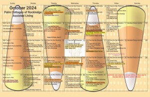 October 2024 event calendar