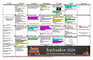 September 2024 event calendar