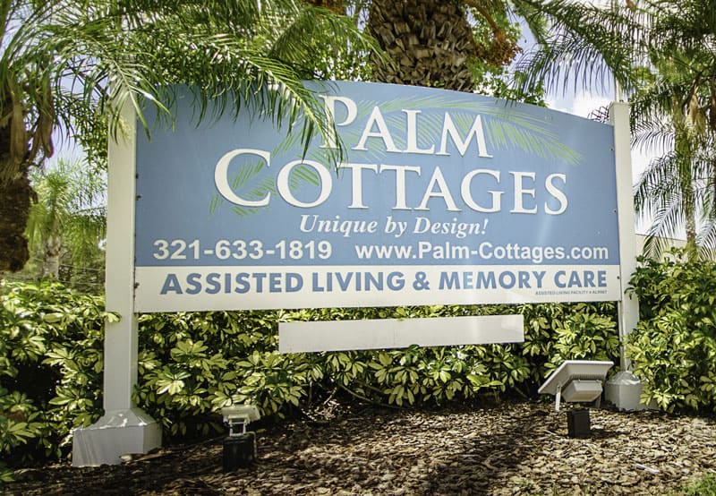 palm cottages sign