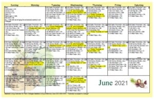 Palm Cottages - Calendar