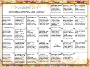 Palm Cottages - Memory Care Calendar