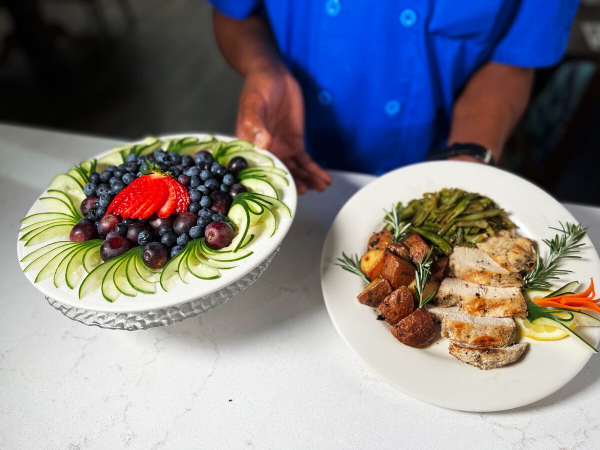 Palm Cottages chef prepared meal